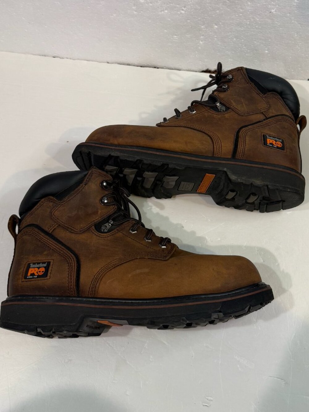 Timberland Pro Boots 33034 Men’s Size 12 Brown 24/7 Pit Boss Steel Toe Safety